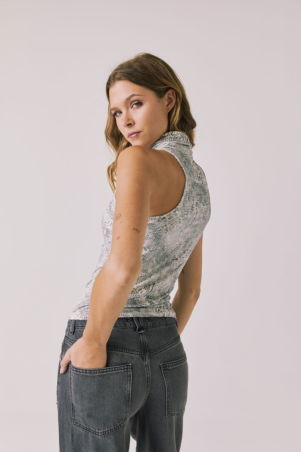Hailee Python Print Tank Womens chaserbrand