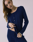Womens Seaport Worn Blue Cardigan chaserbrand