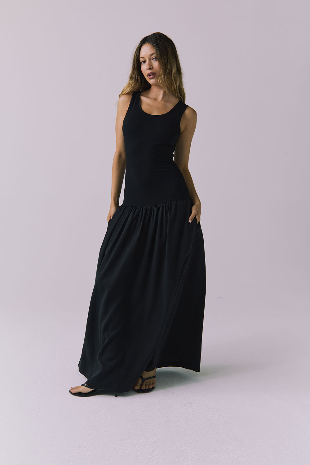 Womens Grace Black Midi Dress chaserbrand