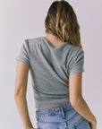 Womens Drew Heather Grey Tee chaserbrand