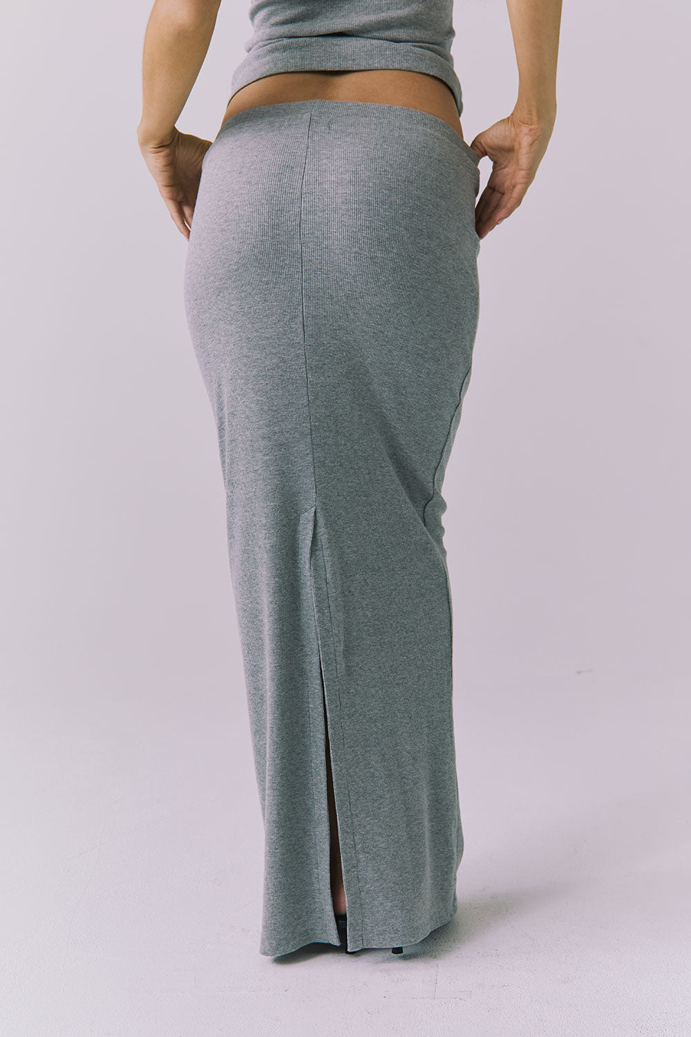 Womens Allure Heather Grey Maxi Skirt chaserbrand