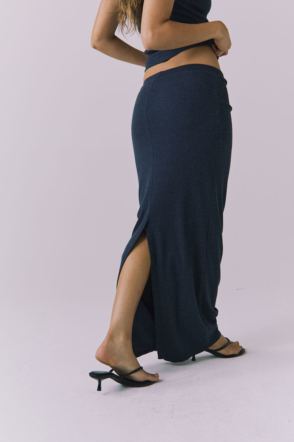 Womens Allure Navy Maxi Skirt chaserbrand