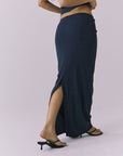 Womens Allure Navy Maxi Skirt chaserbrand