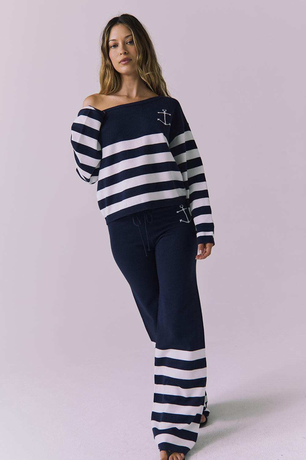 Womens Anchor Stripe Pants chaserbrand