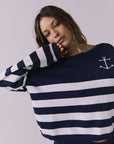 Womens Anchor Stripe Long Sleeve chaserbrand