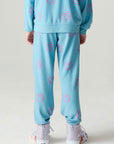 Back view of a girl wearing the Chaser I C Luv Girls Jogger on a neutral background