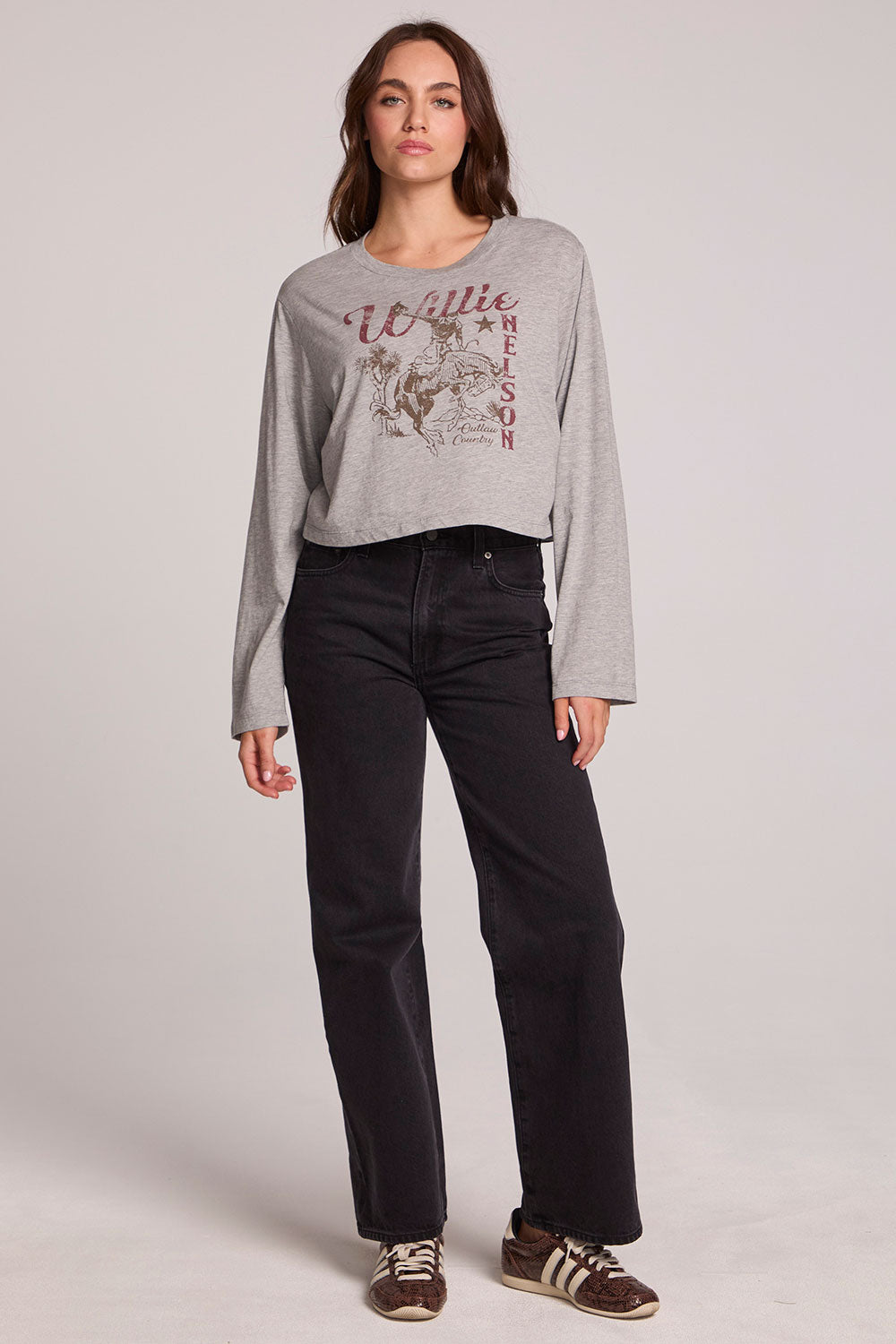 Willie Nelson Horseback Long Sleeve – Vintage Country Graphic Tee