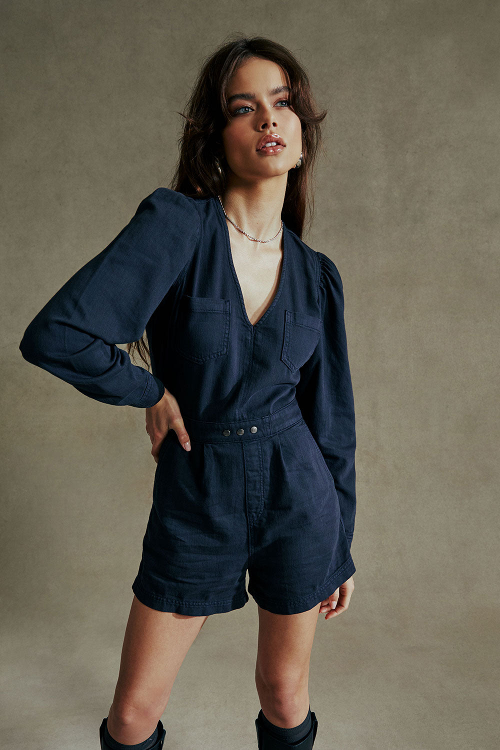 Sami Licorice Romper WOMENS chaserbrand