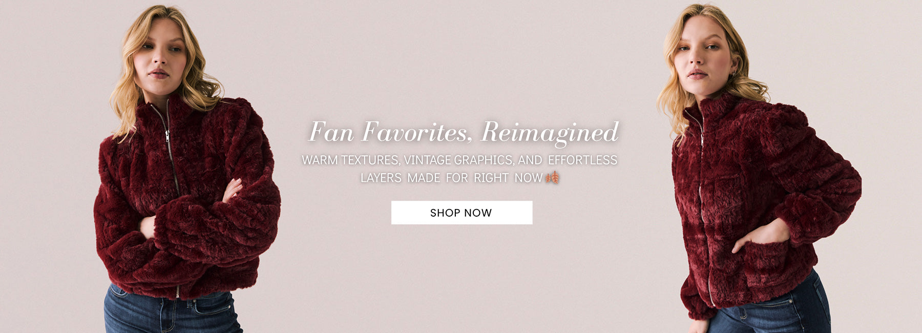 Woman wearing Chaser’s Cabernet Puff Sleeve Jacket and promoting Chaser’s Fall best sellers