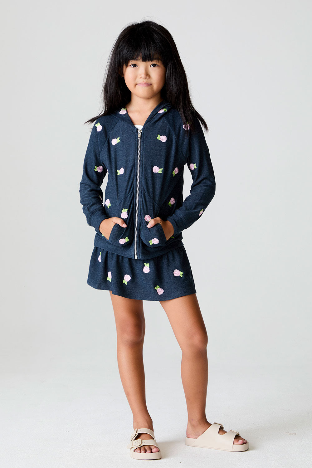 Allover Rose Buds Hoodie Girls chaserbrand