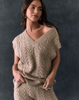 Gaya Heather Oatmeal Sweater Vest Womens chaserbrand