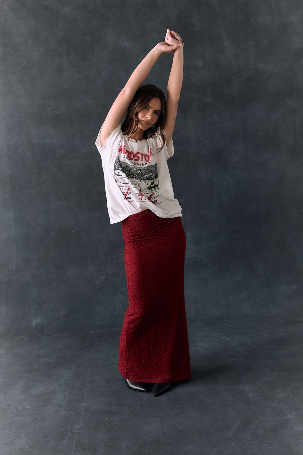 Pamelaa Cabernet Maxi Skirt Womens chaserbrand