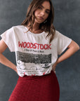 Woodstock Peace And Music Ticket Tee Womens chaserbrand