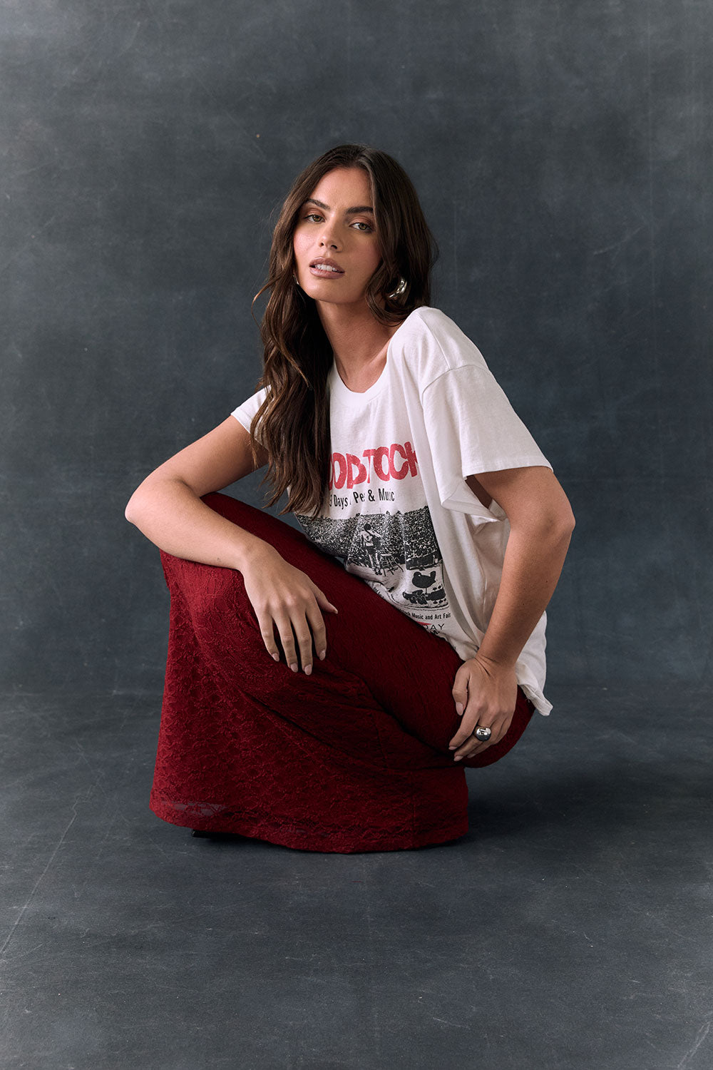 Pamelaa Cabernet Maxi Skirt Womens chaserbrand