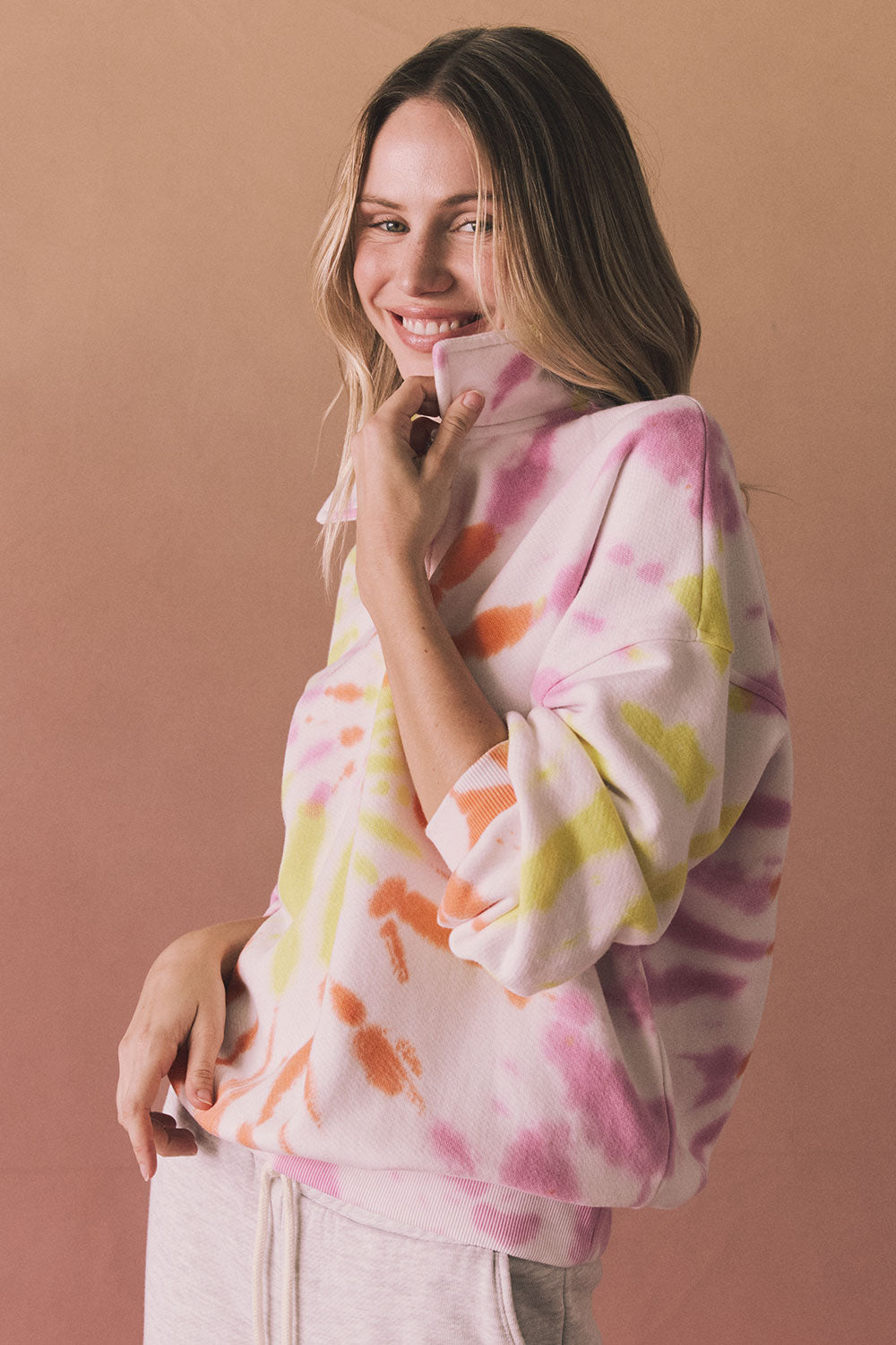 Neon Tie Dye Long Sleeve Womens chaserbrand
