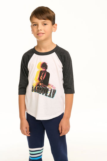Bob Dylan - Optical Illusion Baseball Tee BOYS chaserbrand