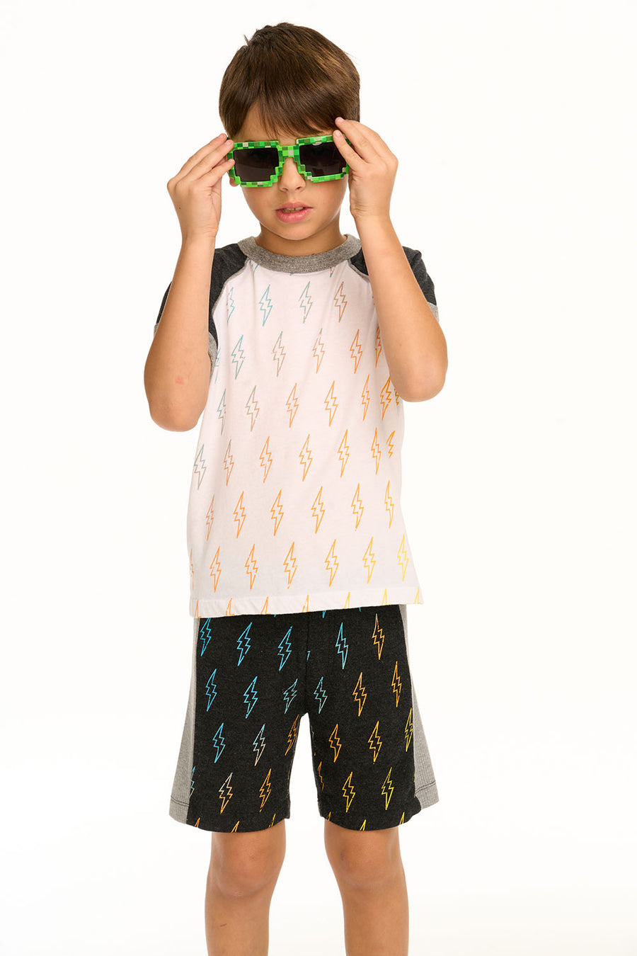 Gradient Bolts Recycled Vintage Jersey Tee BOYS chaserbrand