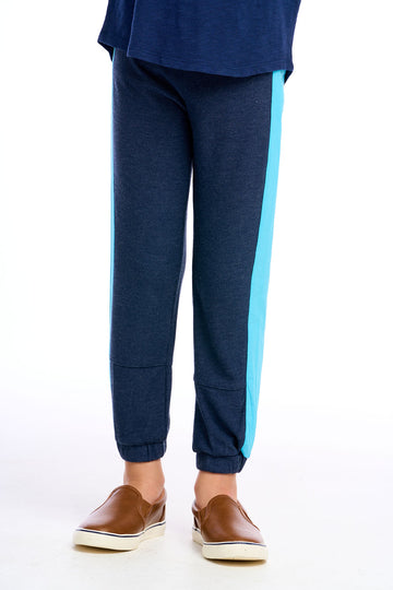 Boys Cozy Knit Poplin Blocked Track Pant Boys chaserbrand