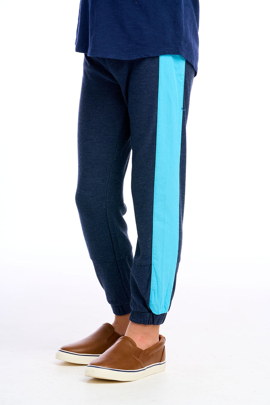 Boys Cozy Knit Poplin Blocked Track Pant Boys chaserbrand