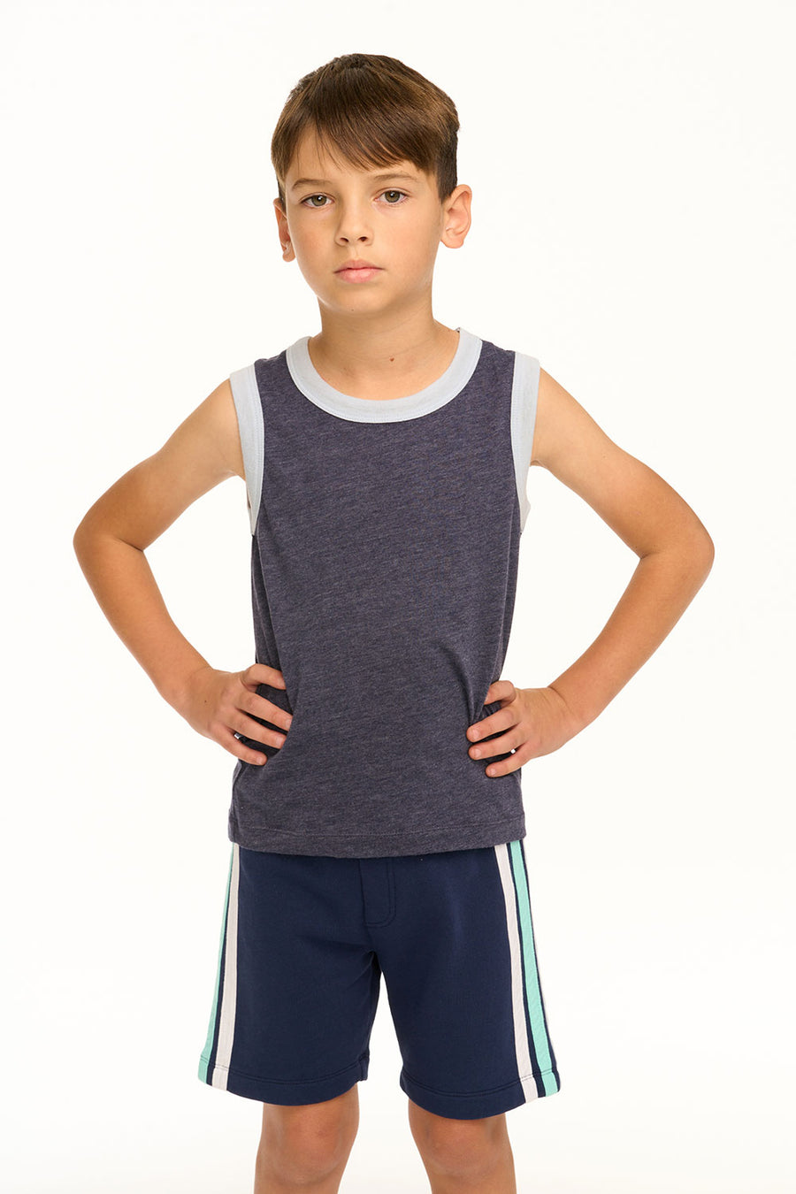 Boy's Coastin' Stripe Recycled Vintage Jersey Tank BOYS chaserbrand