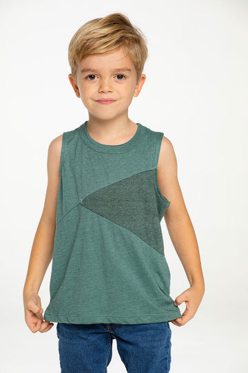 Boys RPET Blocked Jersey Blocked Muscle Tank BOYS - chaserbrand