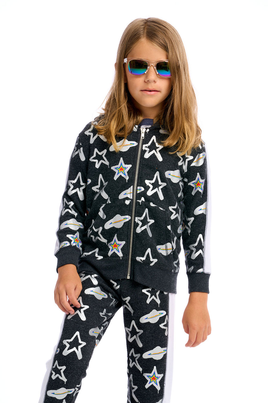 Graffiti Saturn Zip Up Hoodie Boys chaserbrand