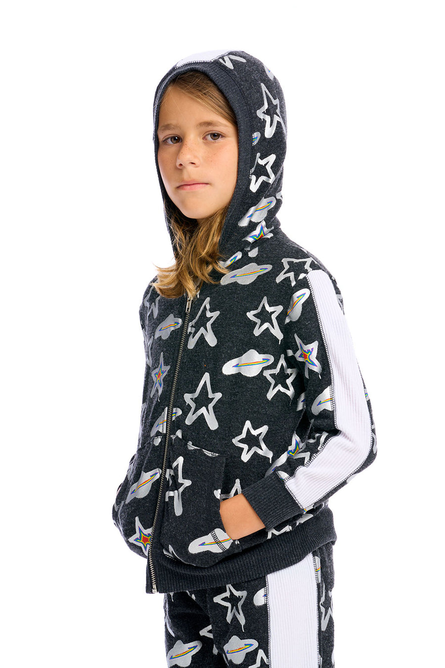 Graffiti Saturn Zip Up Hoodie Boys chaserbrand