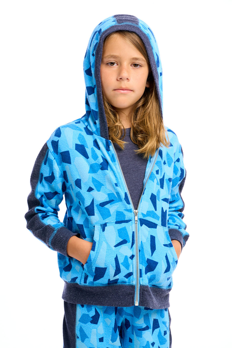 Boys Camo Zip Up Hoodie Boys chaserbrand