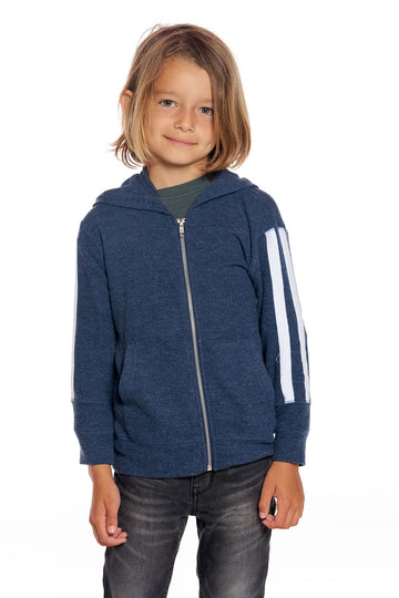 rPET Bliss Knit Blocked Extended Cuff Long Sleeve Zip Up Hoodie BOYS - chaserbrand