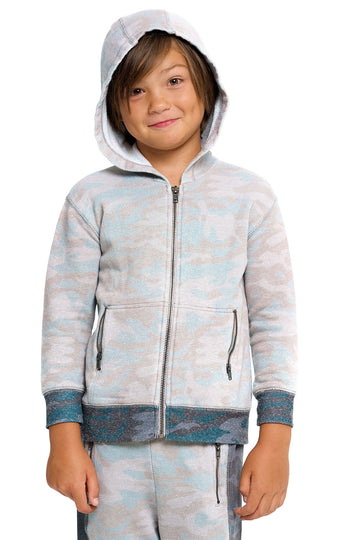 Boys Linen French Terry Zip Up Hoodie With Zippers BOYS chaserbrand