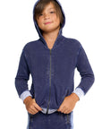 Boys Linen French Terry Zip Up Hoodie With Zippers BOYS chaserbrand