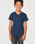 Boys Bella Jersey Short Sleeve Henley With Cocount Buttons BOYS chaserbrand