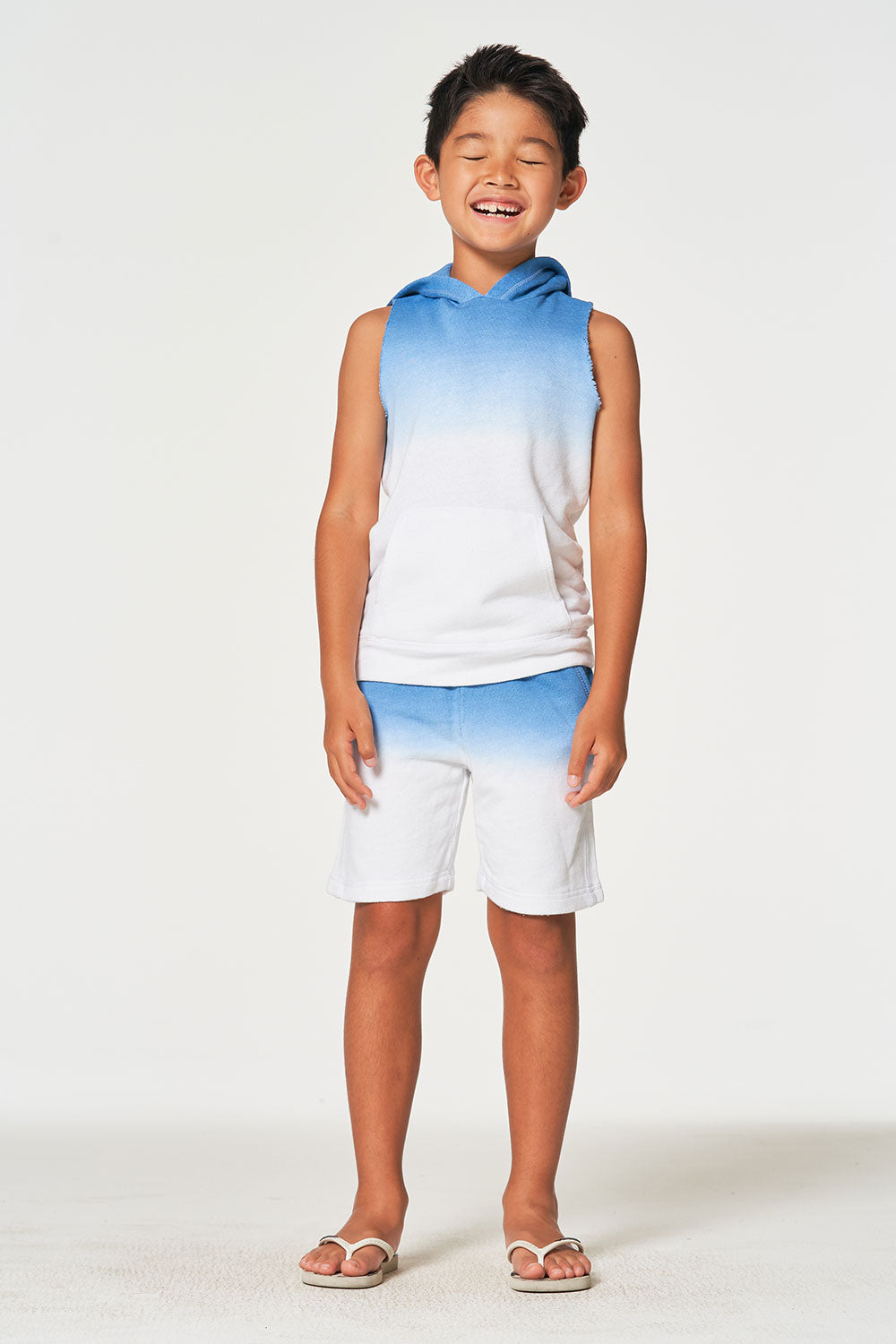 Boys Linen French Terry Sleeveless Muscle Pullover Hoodie BOYS chaserbrand