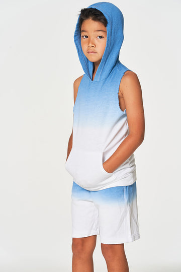 Boys Linen French Terry Sleeveless Muscle Pullover Hoodie BOYS chaserbrand