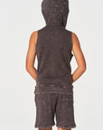 Boys Linen French Terry Sleeveless Muscle Pullover Hoodie BOYS chaserbrand