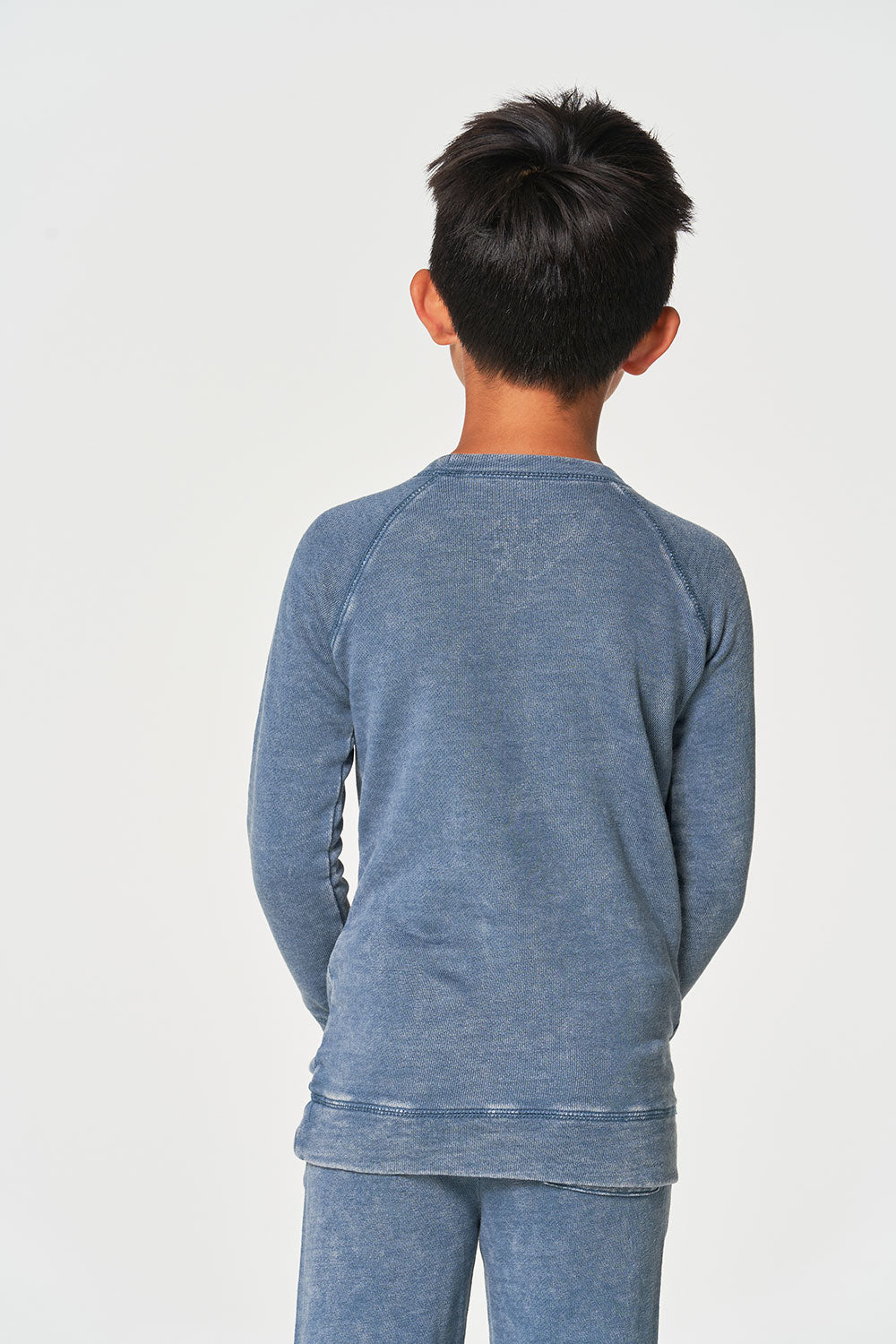 Boys Linen French Terry Long Sleeve Kanga Pocket Pullover BOYS chaserbrand