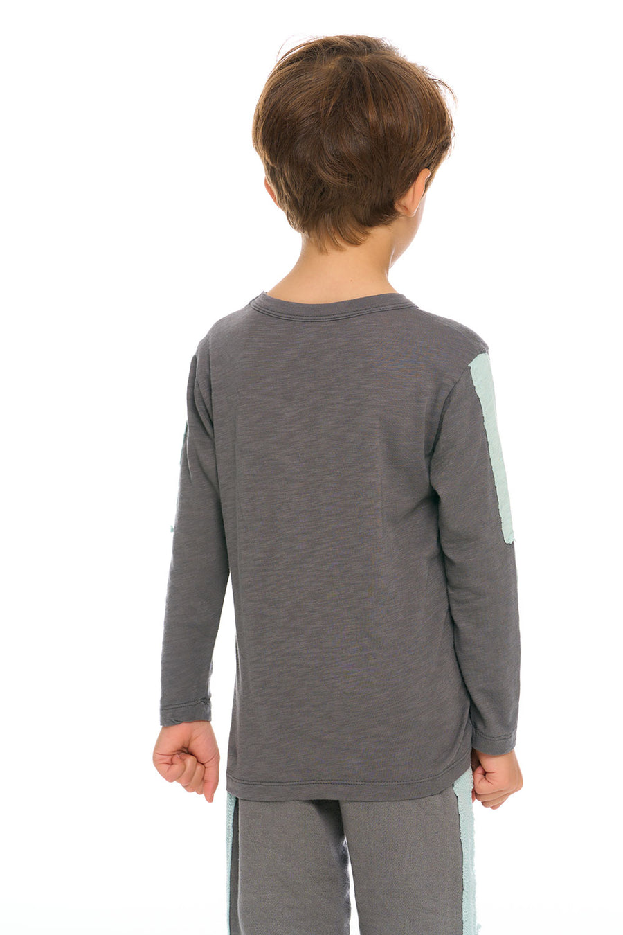 Color Blocked Crewneck Bolt Long Sleeve Tee BOYS chaserbrand