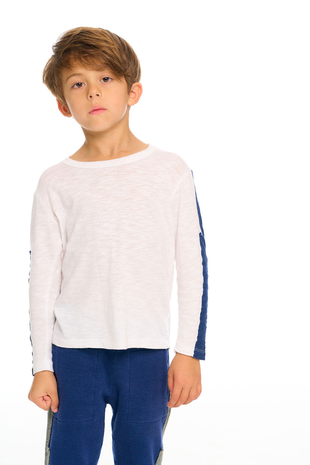 Color Blocked Crewneck Bolt Long Sleeve Tee BOYS chaserbrand