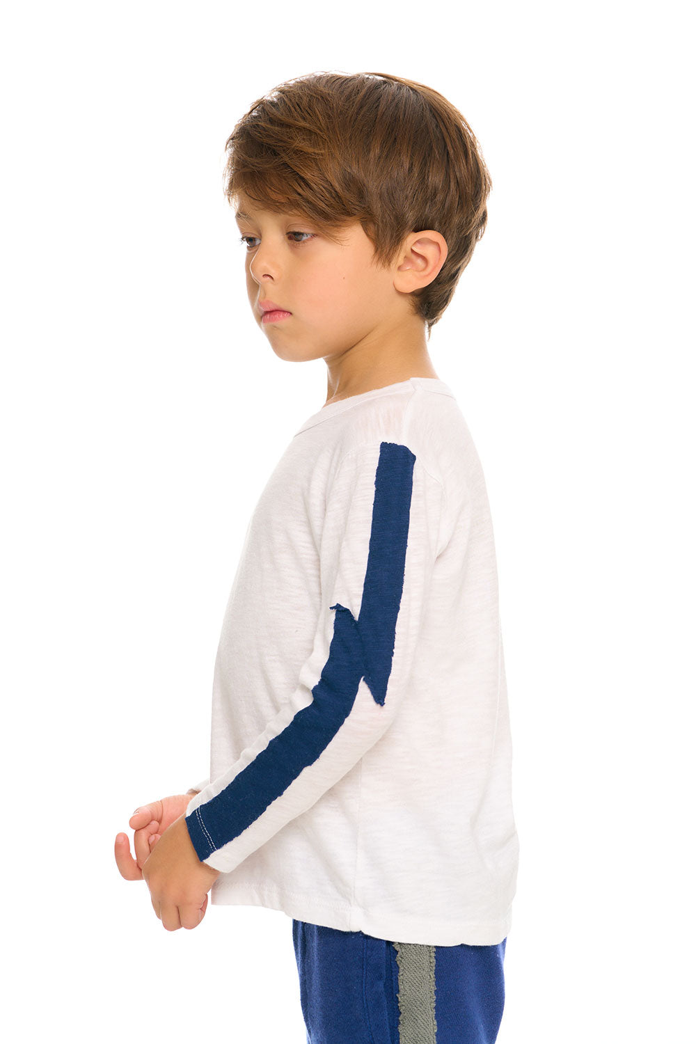 Color Blocked Crewneck Bolt Long Sleeve Tee BOYS chaserbrand