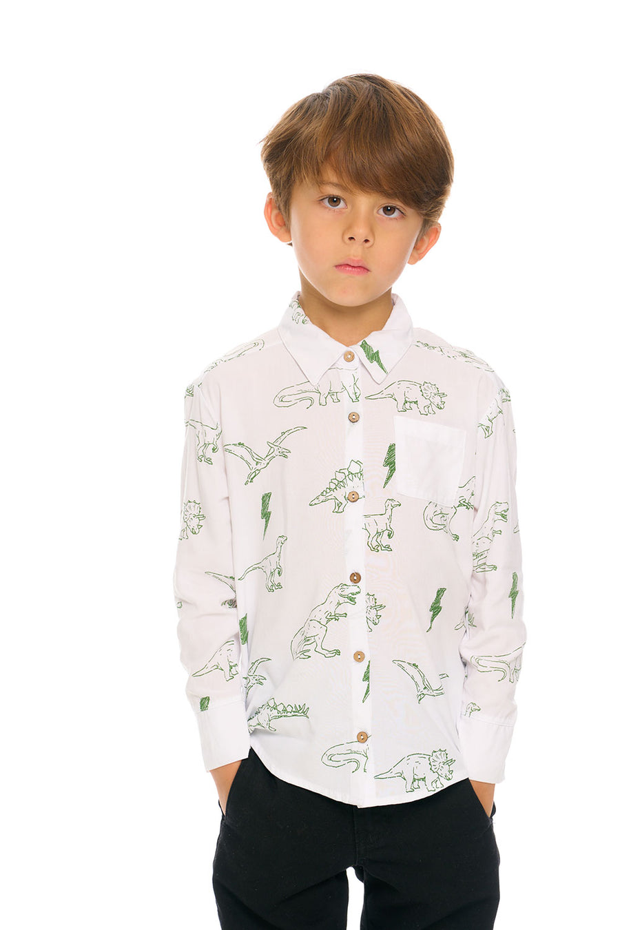 Dino Button Down BOYS chaserbrand