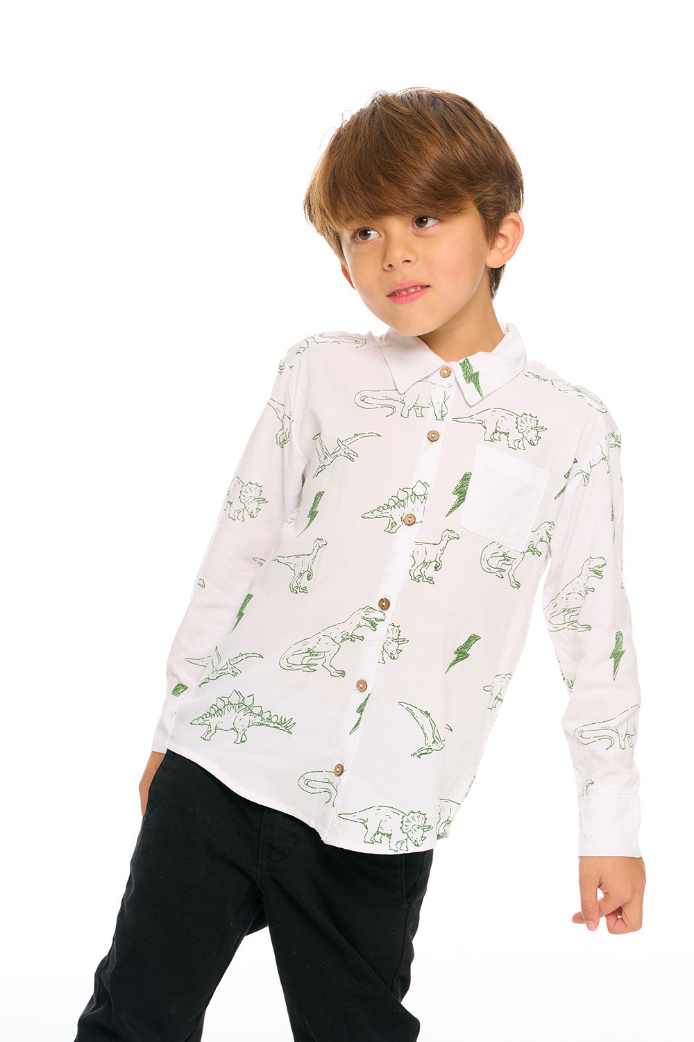 Dino Button Down BOYS chaserbrand
