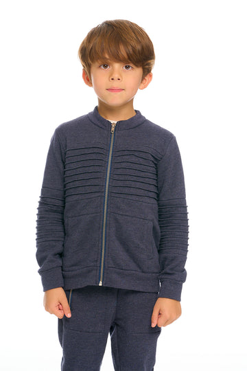 Mock Neck Moto Zip Jacket BOYS chaserbrand