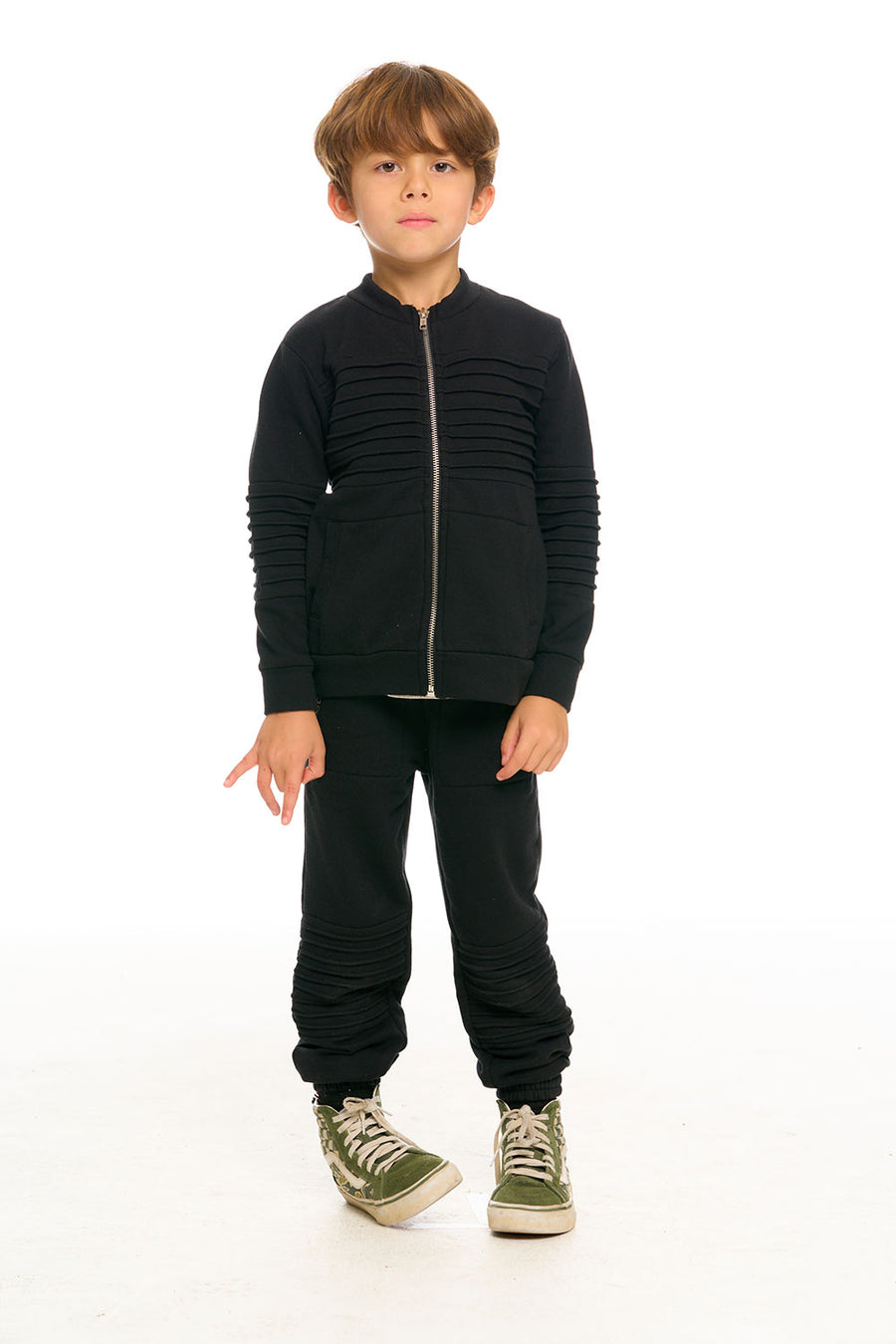 Mock Neck Moto Zip Jacket BOYS chaserbrand