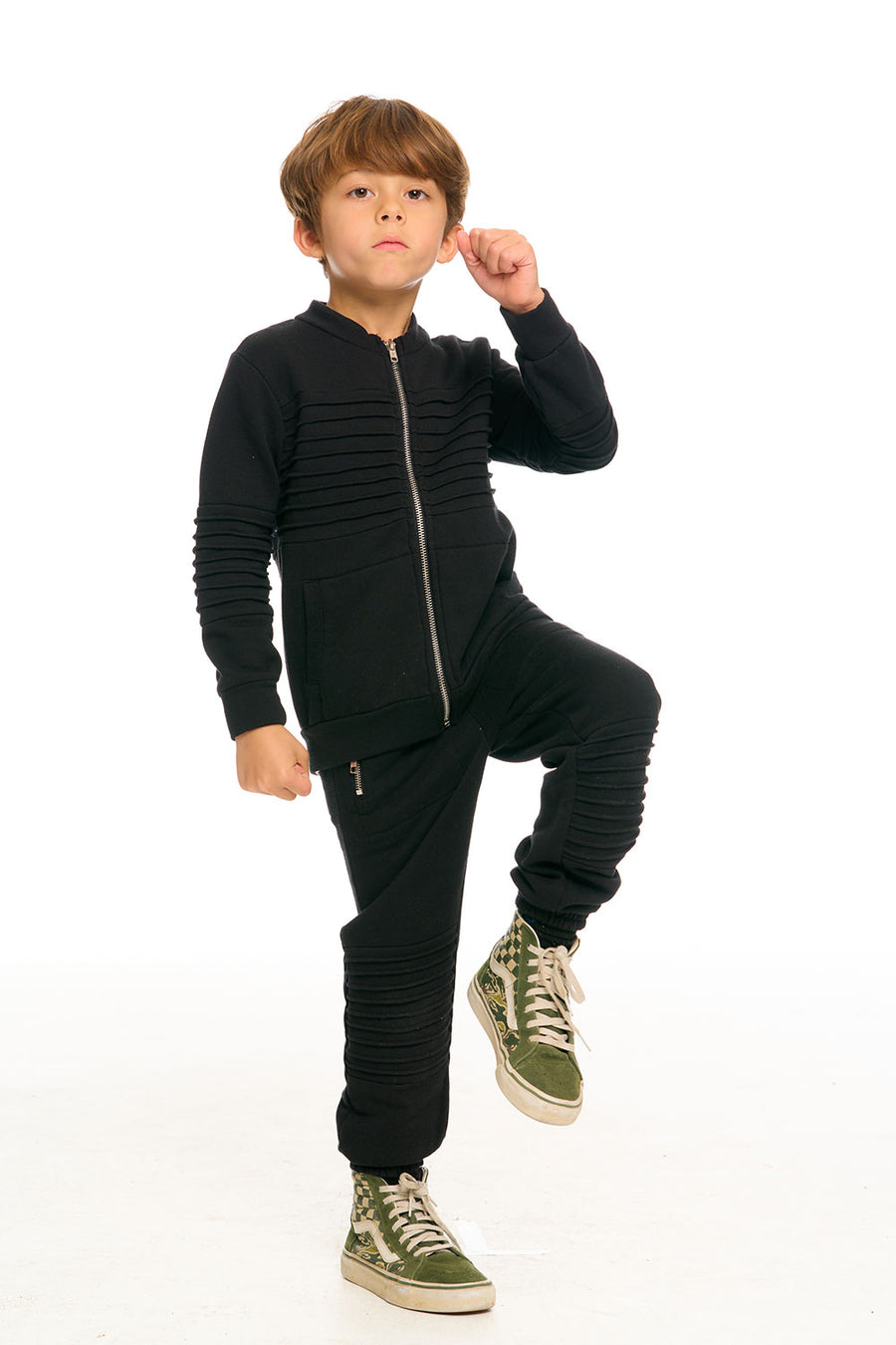 Mock Neck Moto Zip Jacket BOYS chaserbrand