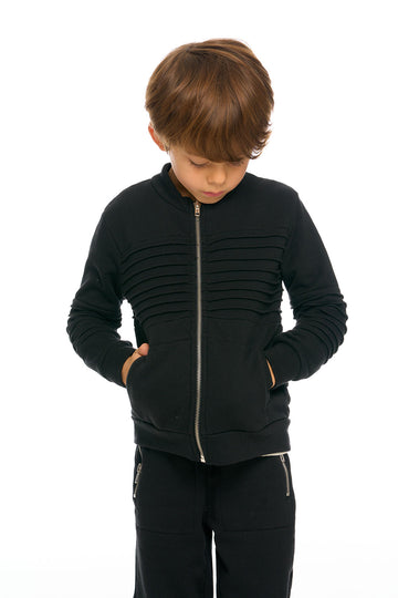 Mock Neck Moto Zip Jacket BOYS chaserbrand