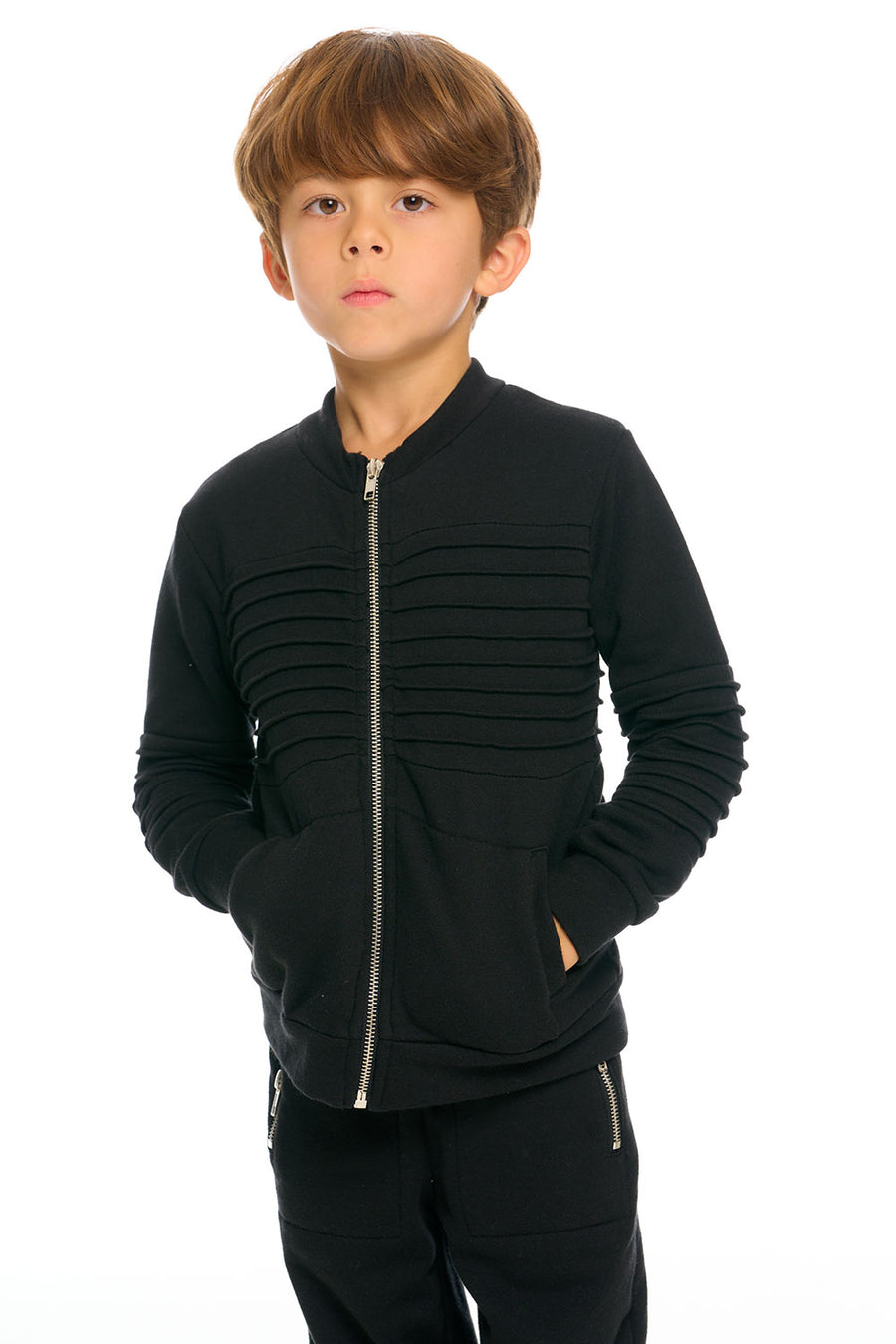 Mock Neck Moto Zip Jacket BOYS chaserbrand