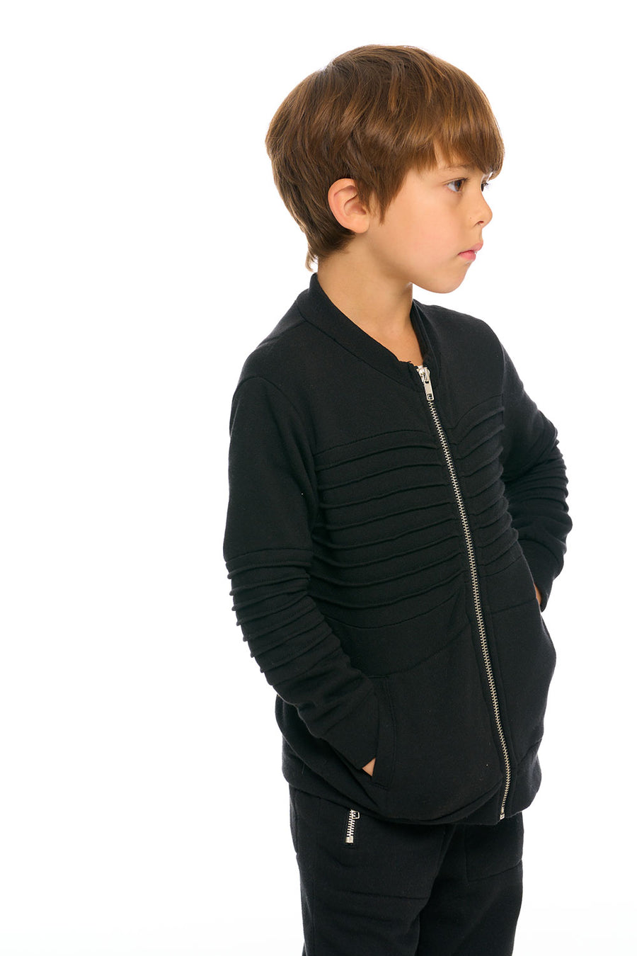 Mock Neck Moto Zip Jacket BOYS chaserbrand