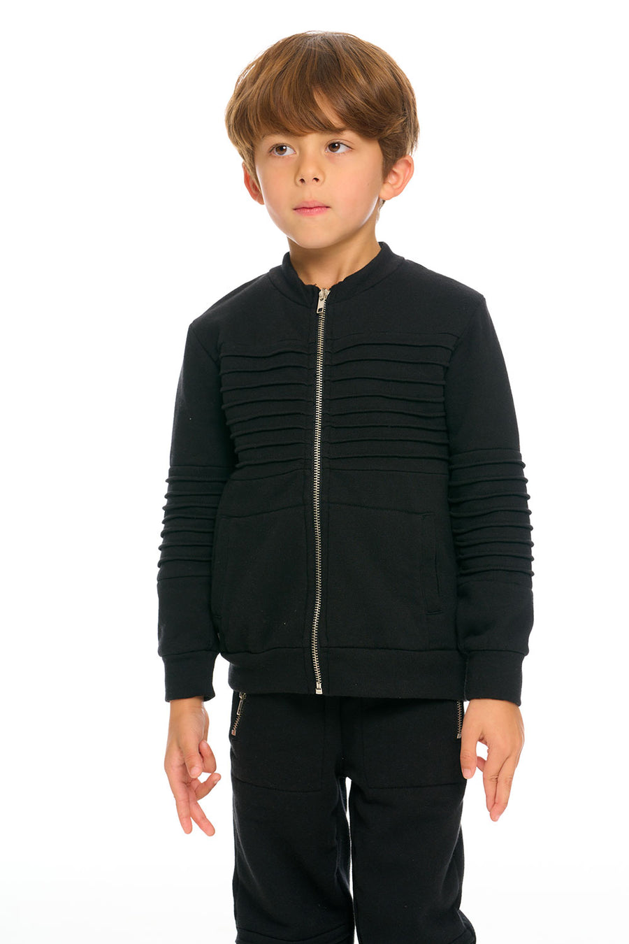 Mock Neck Moto Zip Jacket BOYS chaserbrand