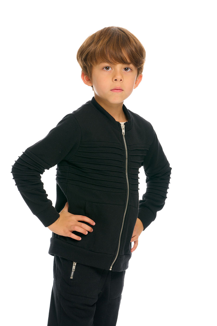 Mock Neck Moto Zip Jacket BOYS chaserbrand