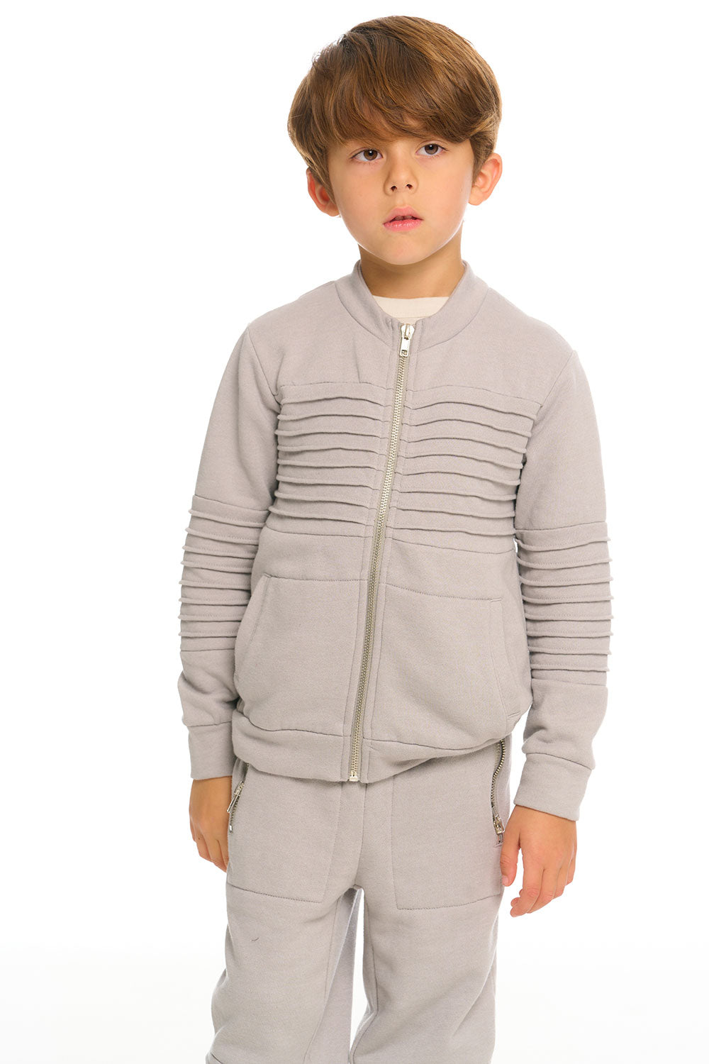 Mock Neck Moto Zip Jacket BOYS chaserbrand